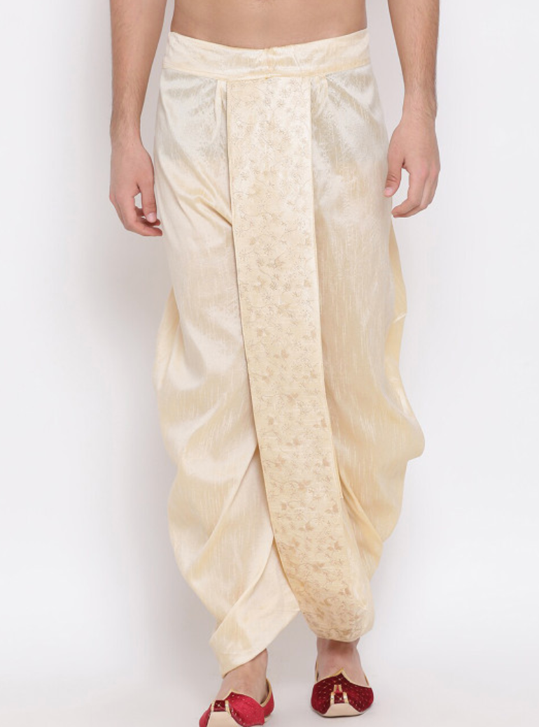 By Vastramay Men Relaxed-Fit Embroidered Ethnic Dhoti Pant