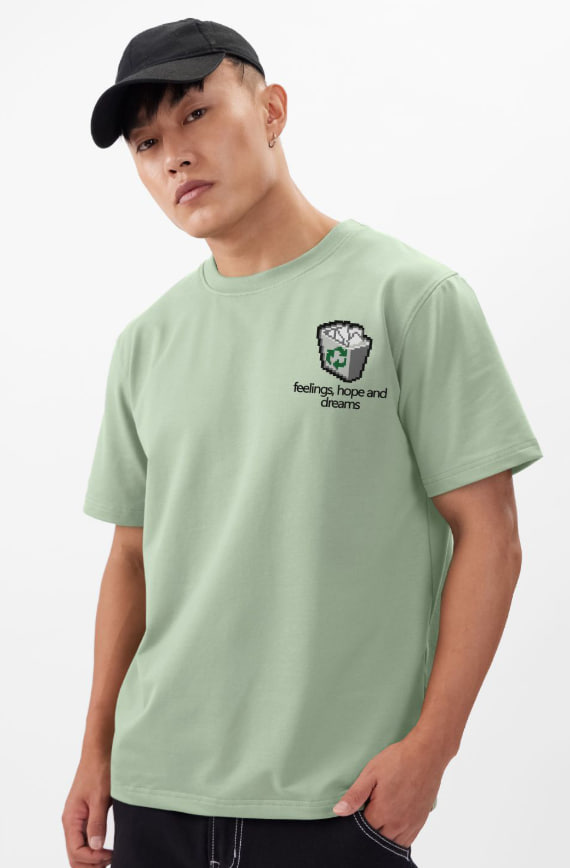 Men Printed Green Regular Fit T-Shirts