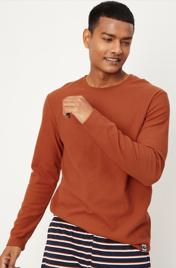 Men Rust-Coral Lounge T-shirt
